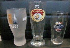 lot 3 verres à bière     Kriska + Kingston + Fischer 