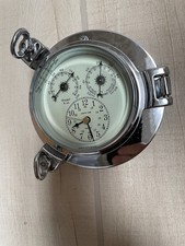 Horloge Hublot Marine Thermomètre Et Hygromètre Chrome