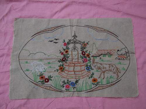 Dessus coussin ancien - de,