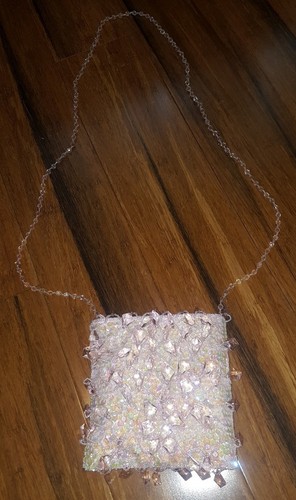 Cache pink beaded evening bag - pink,