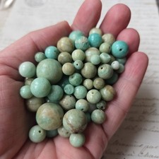 Amazonite 96 Perles Ancien 470 cts Idéal Pour Création Bijou Collier