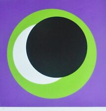 Geneviève Claisse 1935-2018 Cercle Noir/Lilas Signé À La Main Genevieve Français