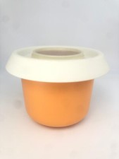 Ancien bol saladier mélangeur Tupperware orange 16 cm vintage années 70