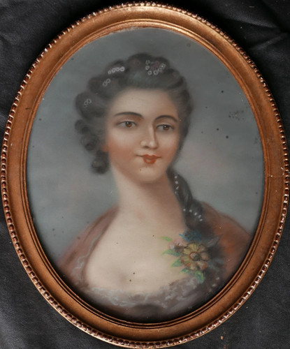 Pastel portrait une jeune - d'une,