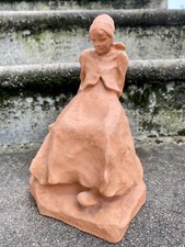 RUTH MILLES (1873-1941) BELLE SCULPTURE TERRE CUITE ART DECO "SUZANNE" 1927