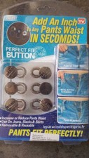 bouton pour pantalon,jupe,short etc,6 boutons jeans extensibles et réutilisables