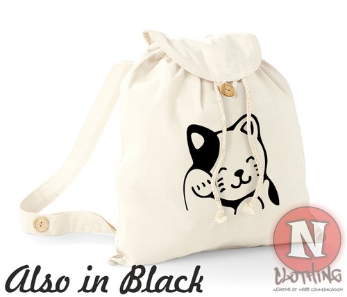 Chat agite bras - sac, dos