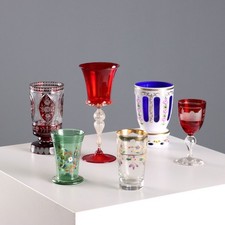 Verres Anciens Verre Soufflé Dimensions Differentes XIXe Siècle Originaux
