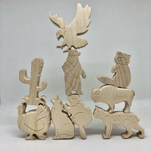 Lot jouets en bois - 9,