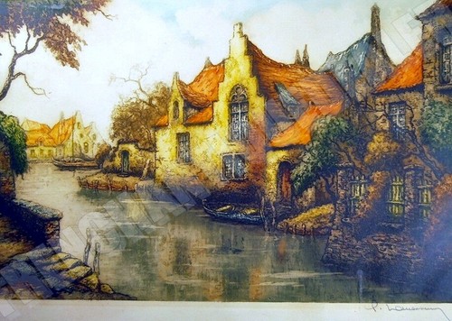 Gravure aquatinte paysage - aquatinte,