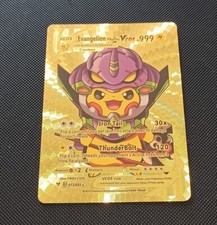 EVANGELION PIKACHU POKEMON COSPLAY CARTE CARD HOLO PRISM ANIME MANGA DORÉ NEW