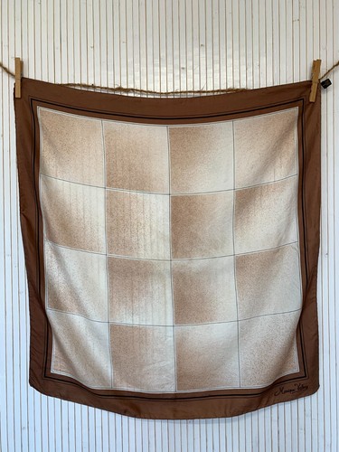 Foulard carré soie vintage - foulard,
