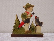 Porteur En Carton Et En Bois Randonneur Corbeau - Vintage Vers 1930 - DEFEKT