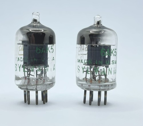 Sylvania 6ak5 pair tested and - sylvania,