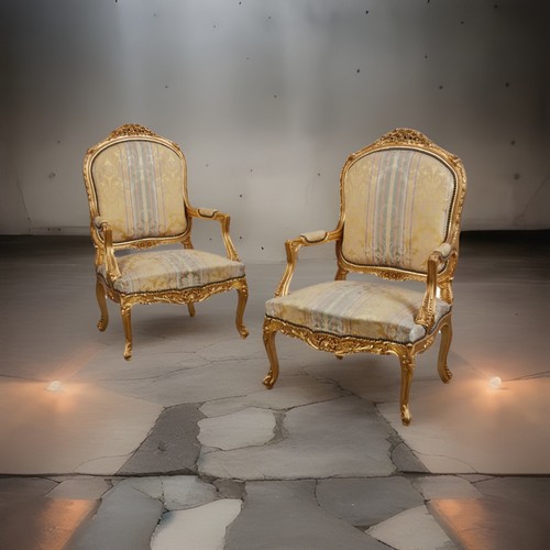 Pair louis xv fauteuils - of,
