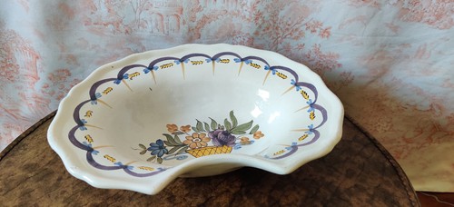 Ancien plat barbe faience - plat,