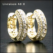 Plaqué Or 18 K CZ Zircone