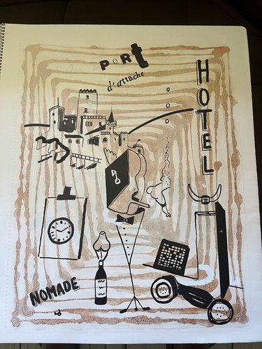 Dessin encre chine signé - de,