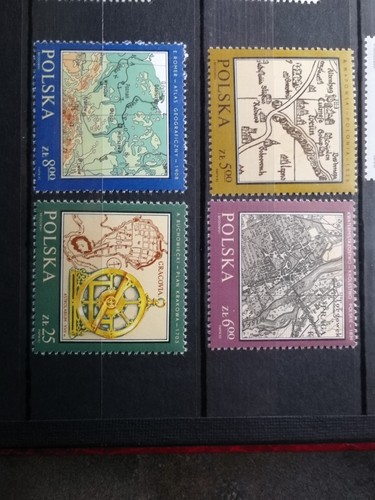 Timbres pologne neufs cartes - timbres,