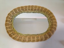 ravissant Miroir en osier rotin  Vintage époque Chaty vallauris An 50's 