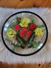 GLOBE INCLUSION PLASTIQUE FLEURS PLASTIQUES OISEAU FEUTRINE PAPILLON NATURALISÉ