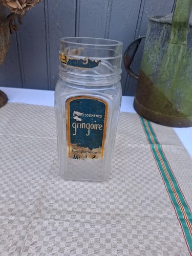 Ancien bocal publicitaire - ancien,