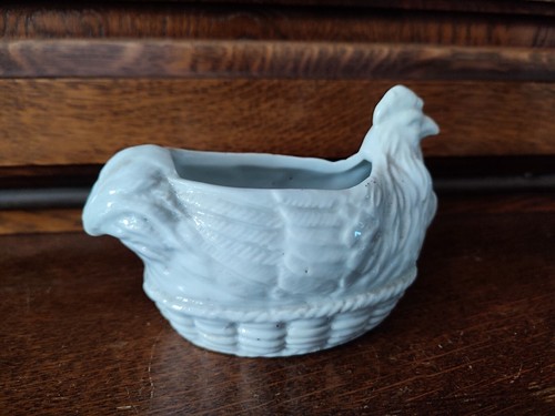Boite bibelot poule porcelaine - boite,