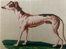 Très Belle Peinture Gouache Papier Facon Canovas 1930 chien chasse Art ancien