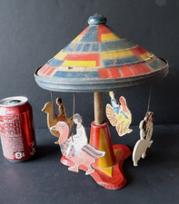 Les Jouets Migault Manége aux Animaux Tole Peinte 32x24Cm 1920 LJM