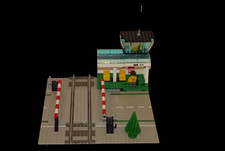 Lego® train 9V RC chemin de fer voie ferrée 4532 passage à niveau avec accessoir