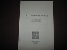 Le Cymbalum mundi actes du colloque de Rome 2000 état de la question