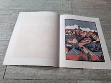 brigueil le chantre 86 berjonneau bois gravé couleurs avec notice de Massé