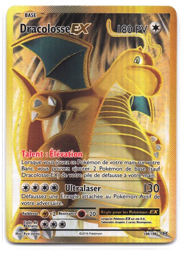 Carte pokémon dracolosse - pokémon, dracolosse-ex