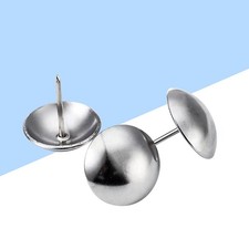 100pcs 16 * 20 mm en laiton antique rond à tête pour (argent)