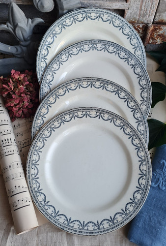 Anciennes assiettes plates - anciennes,
