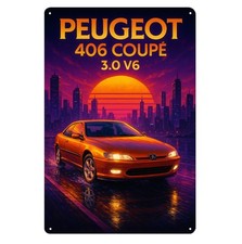 Affiche métal voiture Peugeot