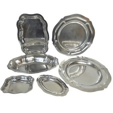 LOT PLATS EN ACIER INOX 6 PIECES
