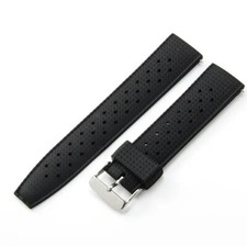 BRACELET  Caoutchouc 20mm POUR MONTRE  Seiko, Citizen 20mm noir