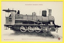 cpa ITALIA Sicilia LOCOMOTIVA Machine à 8 Roues des CHEMINS de FER SICILIENS