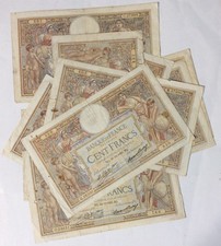 LOT B 10 BILLETS 100 FRANCS L.O. MERSON