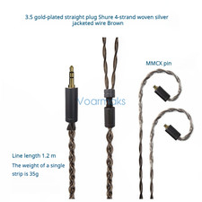 Audio Cable for SHURE Braided
