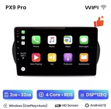 Autoradio Pour Fiat Qubo-Citroen Nemo-Peugeot Bipper 2008-2017 2G+32GB CarPlay.