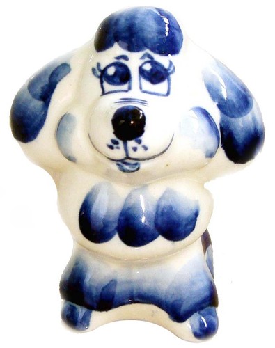 Chien caniche figurine - caniche, en
