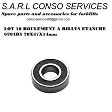 ROULEMENT 6204RS LOT DE 10 . TRANSPALETTE MIC TM2000 OU AUTRE MATÉRIEL
