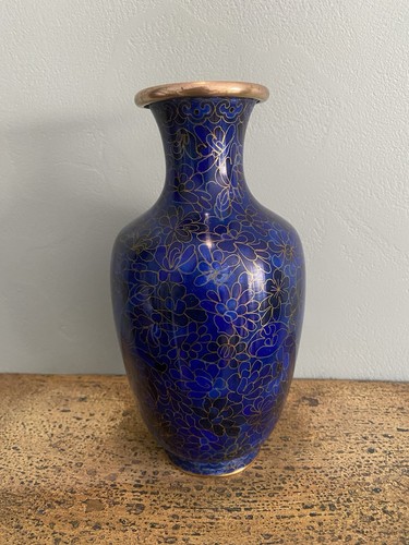 Vase chinois vintage émail - vase,