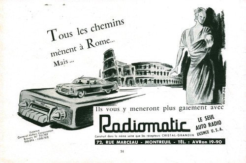 Publicité ancienne auto radio - publicité, auto-radio