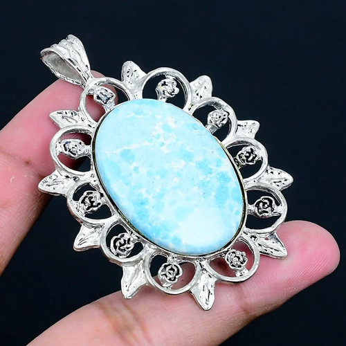 Larimar 925 silver plated - silver,