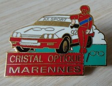 PIN'S VOITURE RALLYE CITROEN SPORT AX CRISTAL OPTIQUE MARENNES 92 