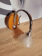 PETITE APPLIQUE LAMPE RÉTRO ART DÉCO VINTAGE ÉCLAIRAGE MURAL BOIS VERRE