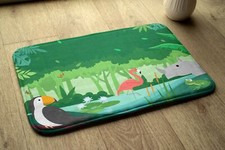 Tapis de Bain Doux Douche Antidérapant 75x45 cm - Animaux exotiques
